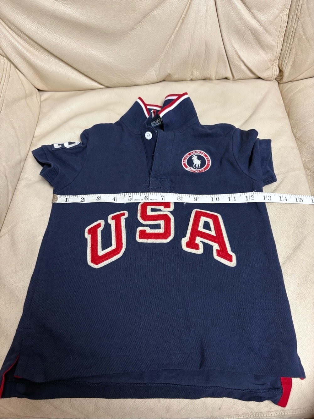 POLO RALPH LAUREN sz 3T 2012 Olympics USA Navy Mesh Polo Shirt Short Sleeve - Picture 8 of 10